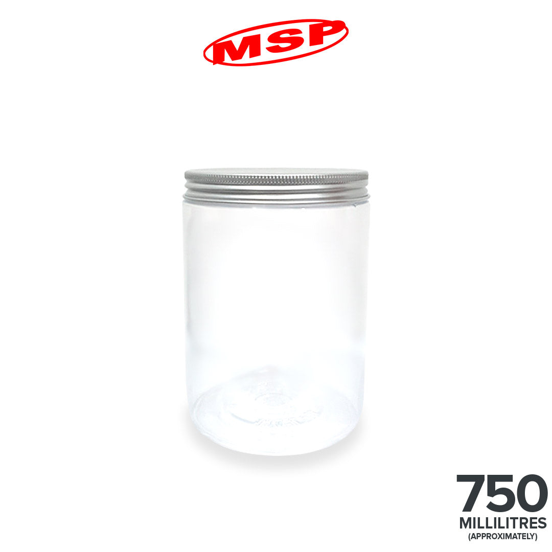 18oz (750ml) Silver Lid PET Plastic Containers - 72 Pack (MS750S 72) | Bulk Food Storage, Meal Prep & Pet Treat Containers | Airtight, Stackable & BPA-Free
