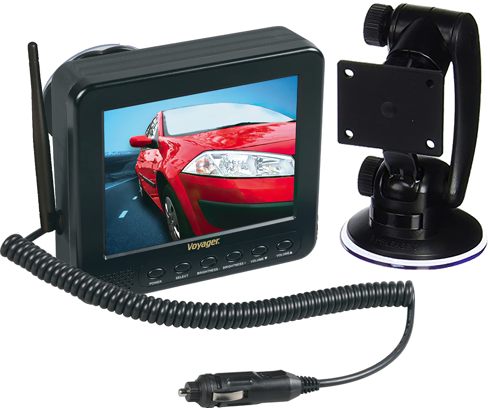 Voyager WAOM562 5.6 Inch Wireless Backup Camera Monitor with WiSight Technology - Black (Renewed) - Compatible with Rear View Cameras, 1+1 Cabled System - Perfect for Trucks, RVs & Trailers Parking Assistance