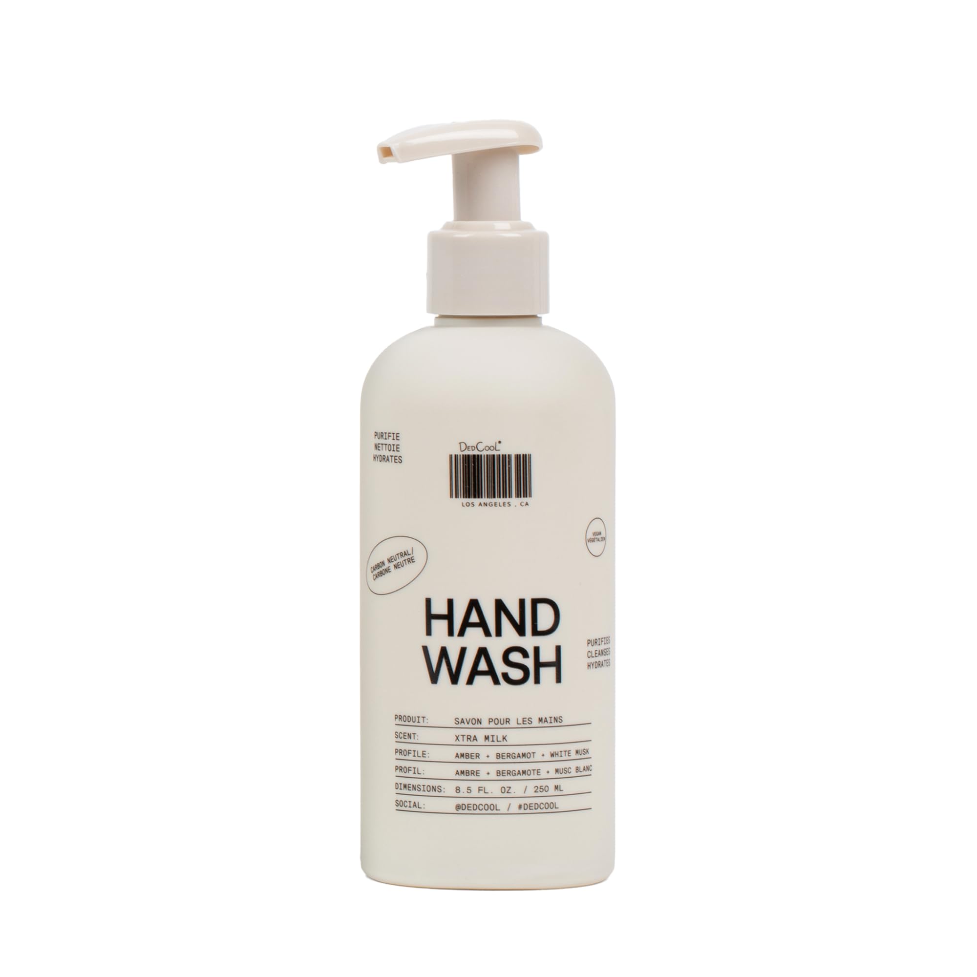 DedCool Xtra Milk Hand Wash - Gentle Hydrating Hand Cleanser with Squalane, Aloe & Marshmallow Root | Vegan, Non-Toxic, Carbon-Neutral | Moisturizing Hand Soap for Dry Skin - Perfect for Home, Office & Travel Use