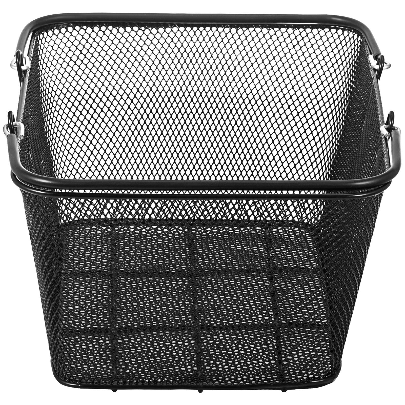 VEVOR 12-Pack Black Metal Shopping Baskets with Handles - Portable Wire Mesh Baskets for Supermarkets, Retail Stores & Grocery Shopping - Durable & Stylish for Home, Office & Commercial Use