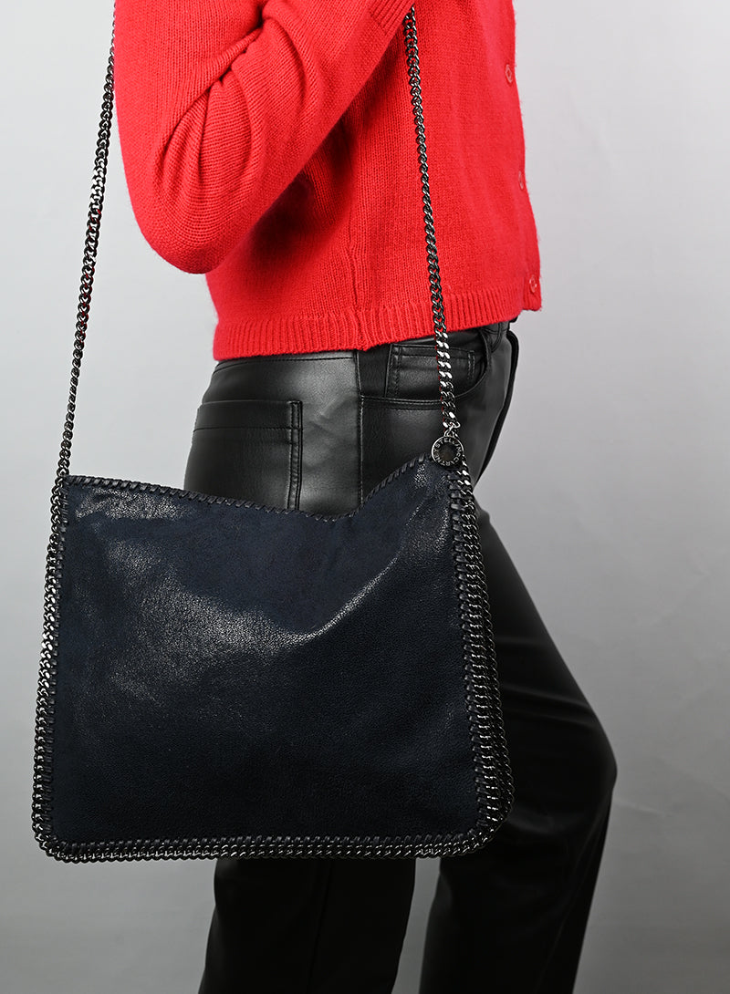 Stella McCartney Falabella Crossbody Bag in Blue - Stylish Vegan Leather Purse for Women, Perfect for Everyday Use, Work, and Travel
