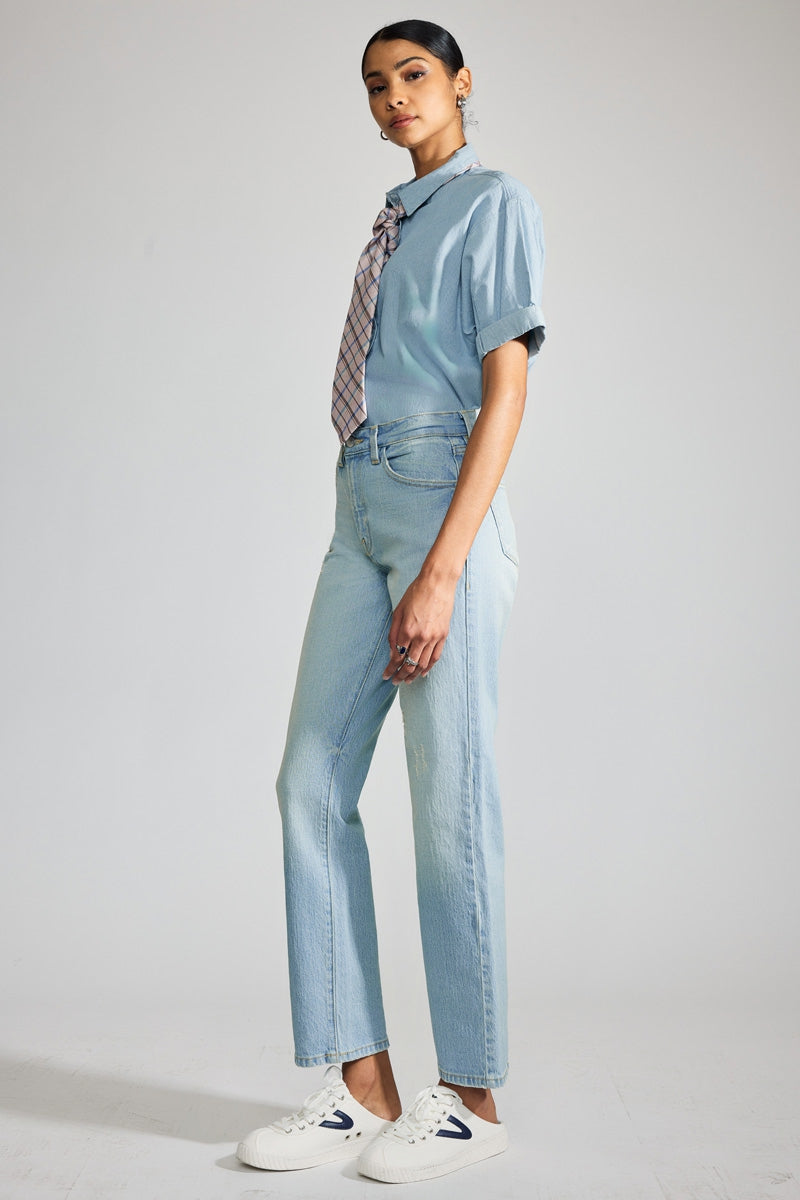 Marisela Premier High Rise Straight Jeans for Women - Classic Stretch Denim Pants with Comfortable Fit | Perfect for Work, Casual Outfits & Everyday Wear
