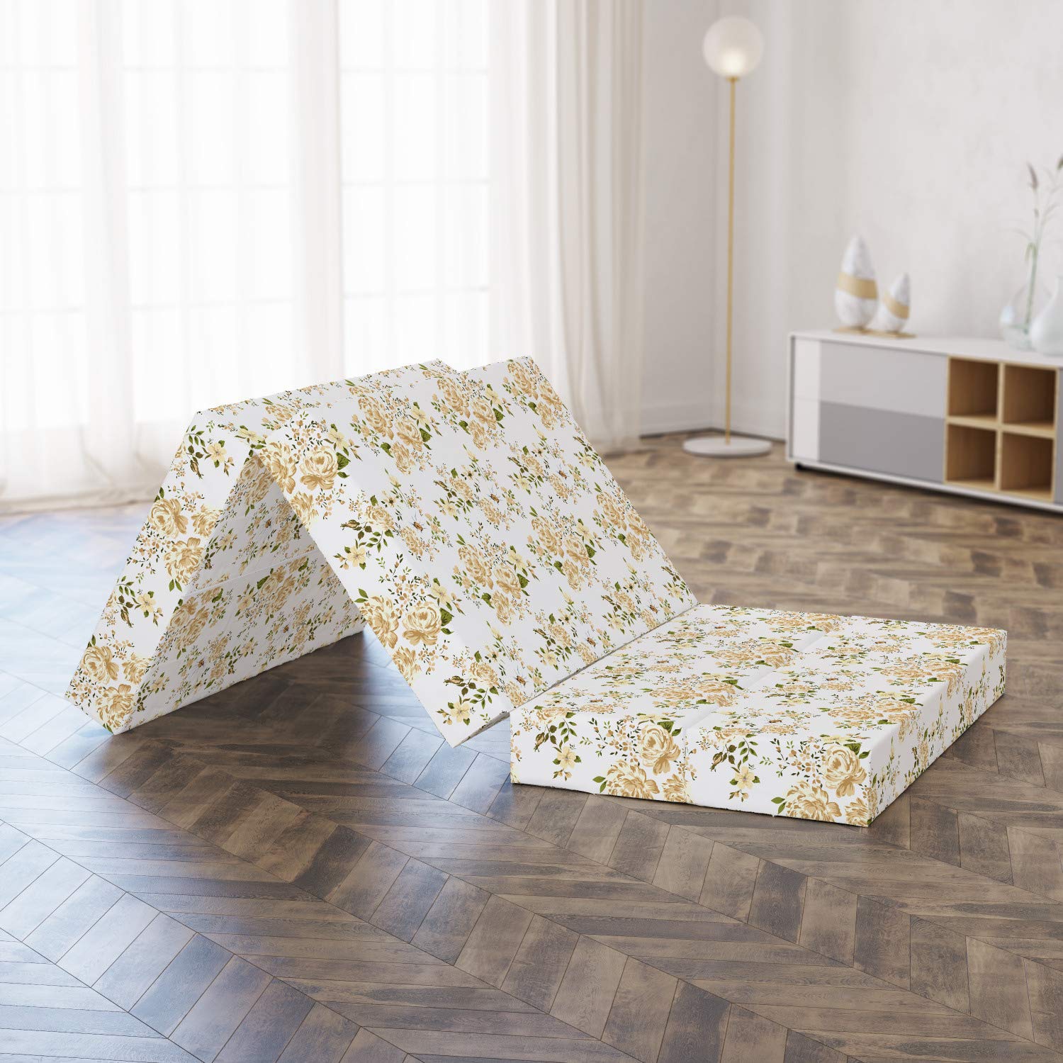 Ambesonne Floral Roses Foldable Mattress - 74.8