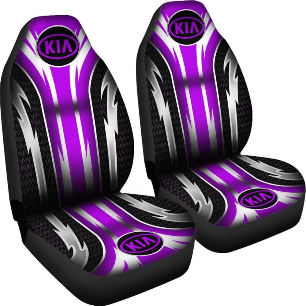 Premium 2-Piece Front Kia Seat Covers - Soft Purple (Model 144627) | Universal Fit for Sedan & SUV | Waterproof & Anti-Slip Car Accessories for Comfort & Protection