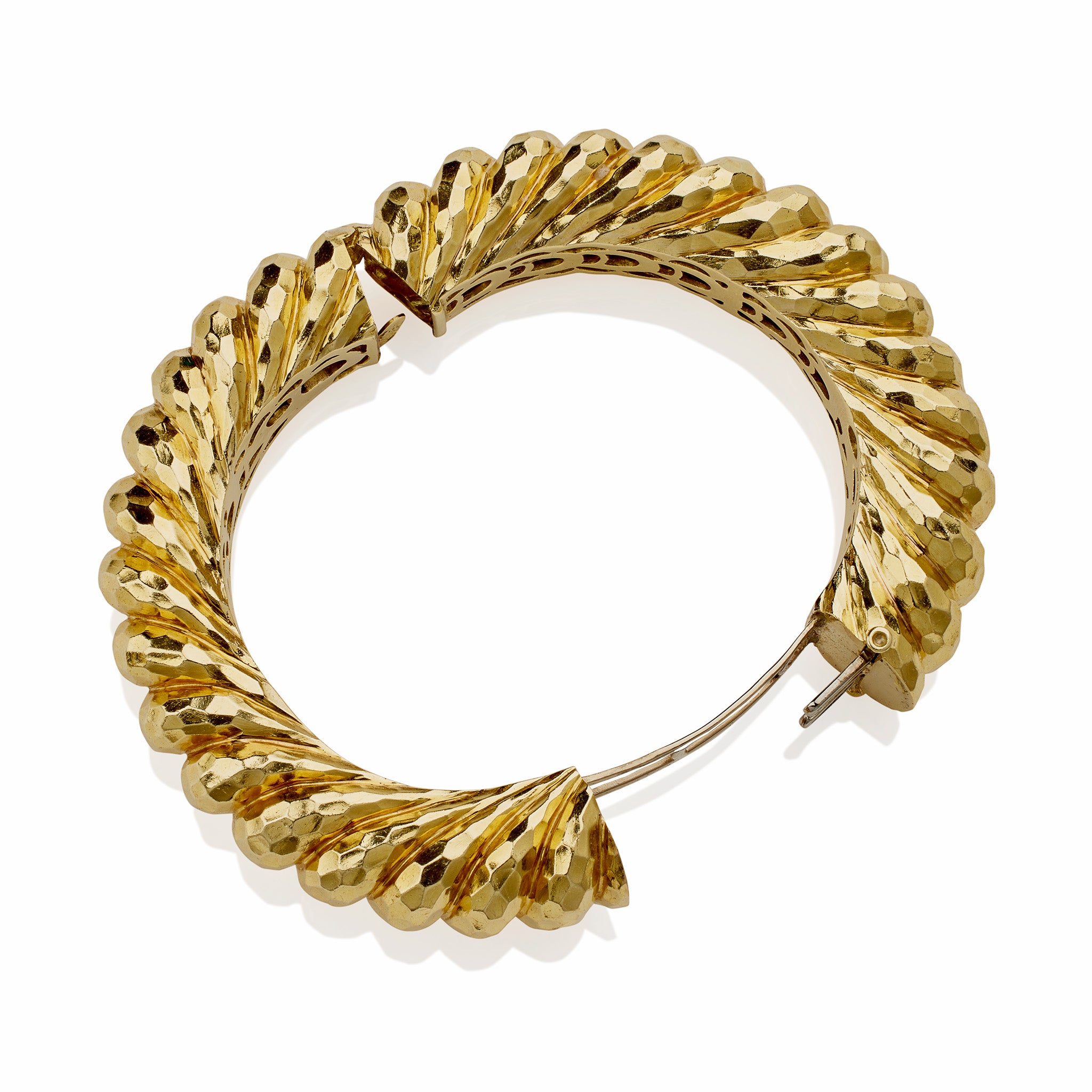 Henry Dunay Faceted Bangle Bracelet - 18K Gold Luxury Cuff Bracelet for Women, Elegant Handmade Jewelry Gift for Anniversary, Birthday & Special Occasions | Perfect for Evening Galas, Weddings & Red Carpet Events