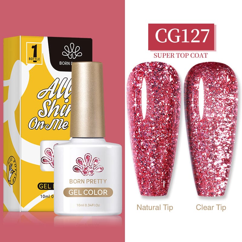 Born Pretty Glitter Gel Nail Polish Set - Long Lasting UV/LED Soak Off Nail Colors for Manicure & Pedicure - Perfect for Parties, Weddings, Holidays & Special Occasions