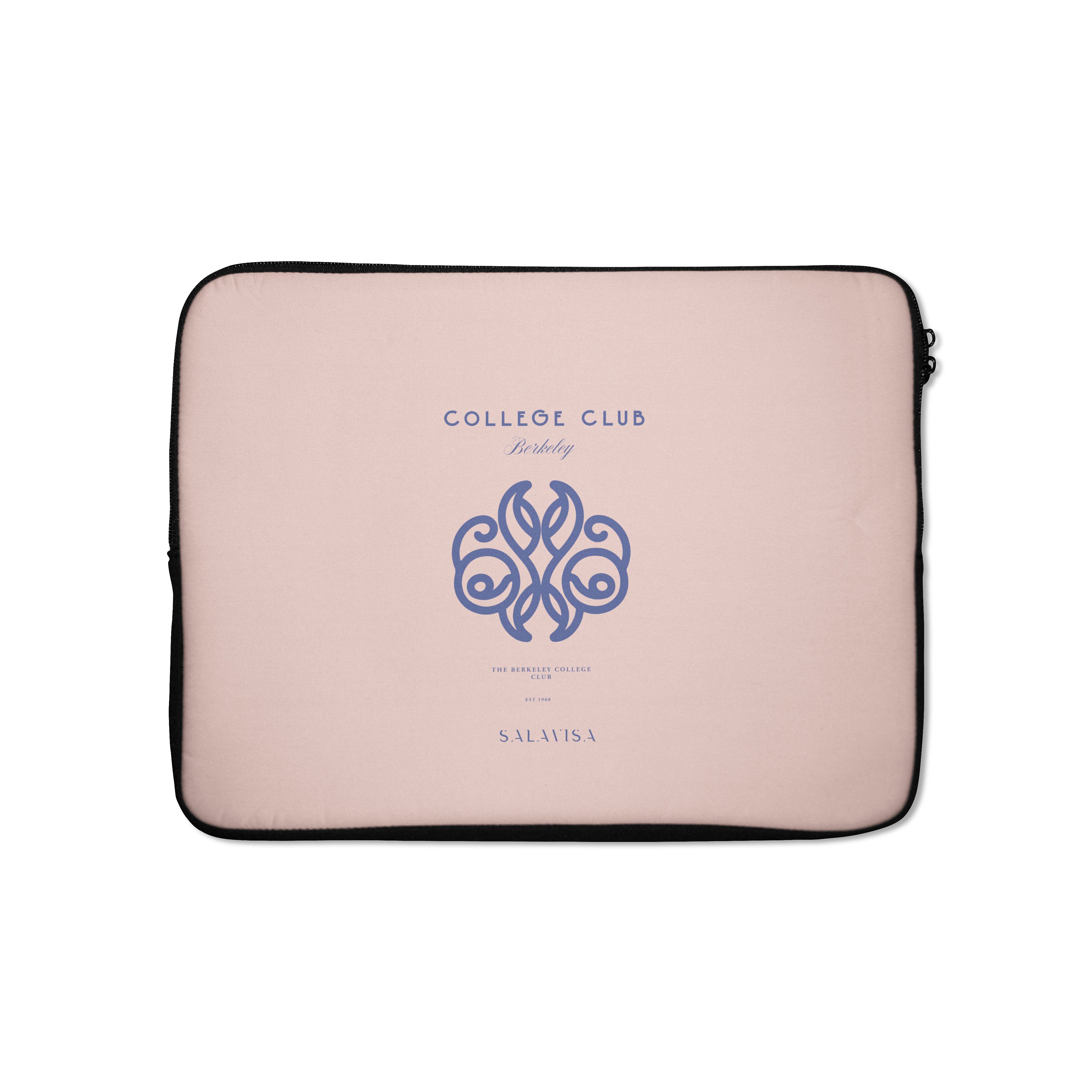 Pink College Laptop Sleeve for 13-15 Inch MacBook & Windows Laptops - Stylish Protective Case for School, Work & Travel - Soft Neoprene Shockproof Cover with Zipper Closure