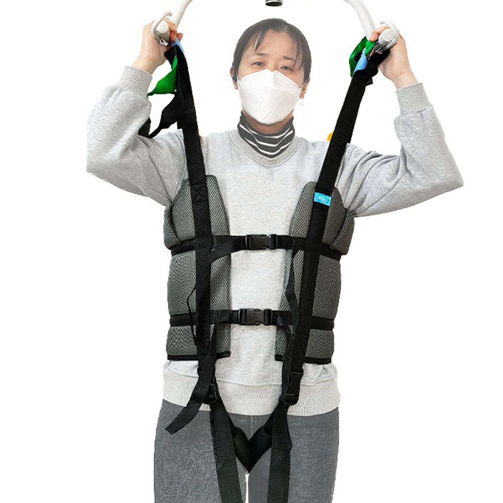Adjustable 4-Position Sit to Stand Lift Sling for Elderly & Disabled - Full Body Support Belt for Patient Transfer, Walking Aid & Mobility Assistance - Ideal for Home Care, Nursing Homes & Rehabilitation Centers