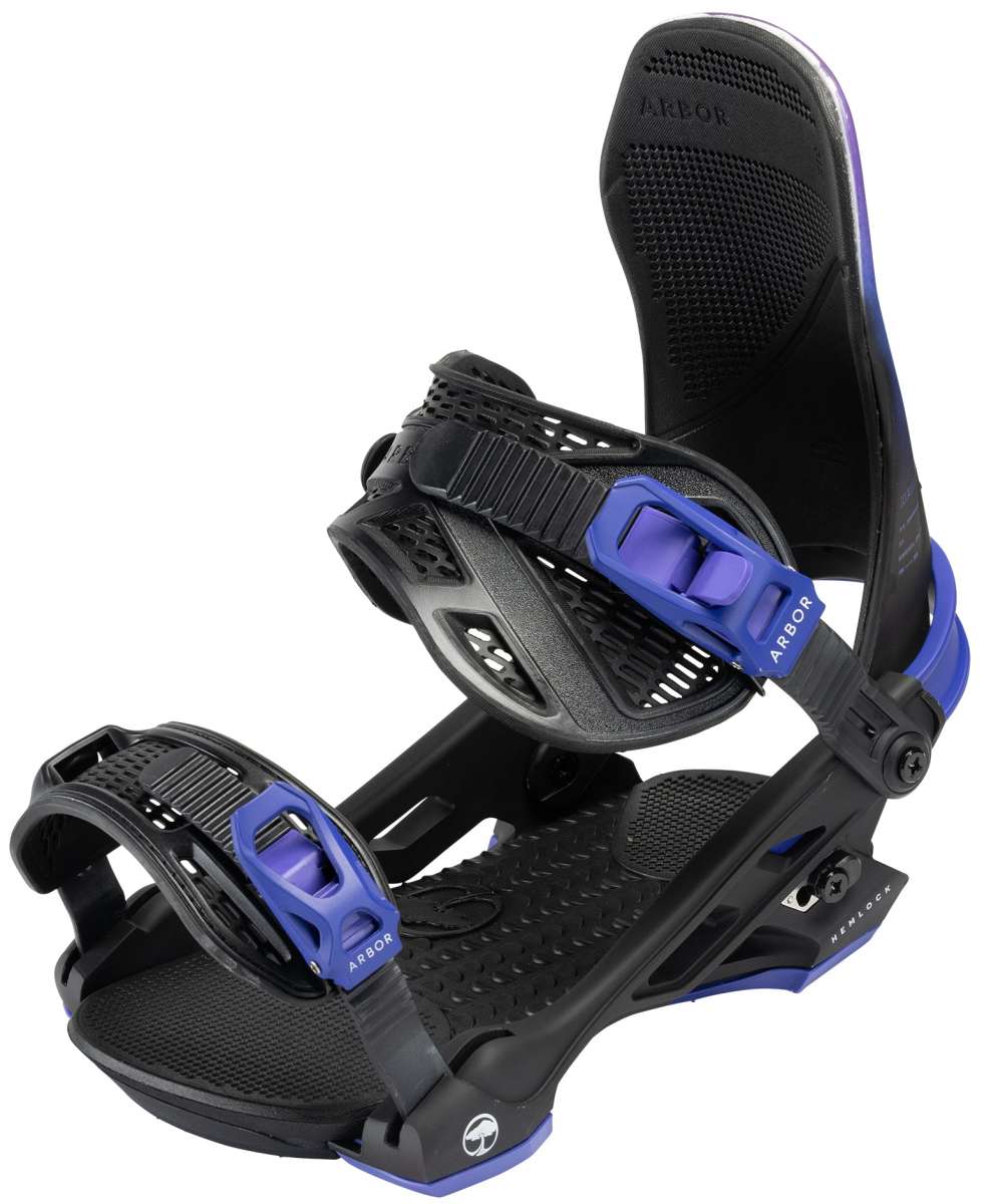 **2024 Arbor Hemlock Snowboard Bindings - High-Performance Snowboard Bindings for All-Mountain & Freestyle Riding - Perfect for Powder, Park & Backcountry Adventures**