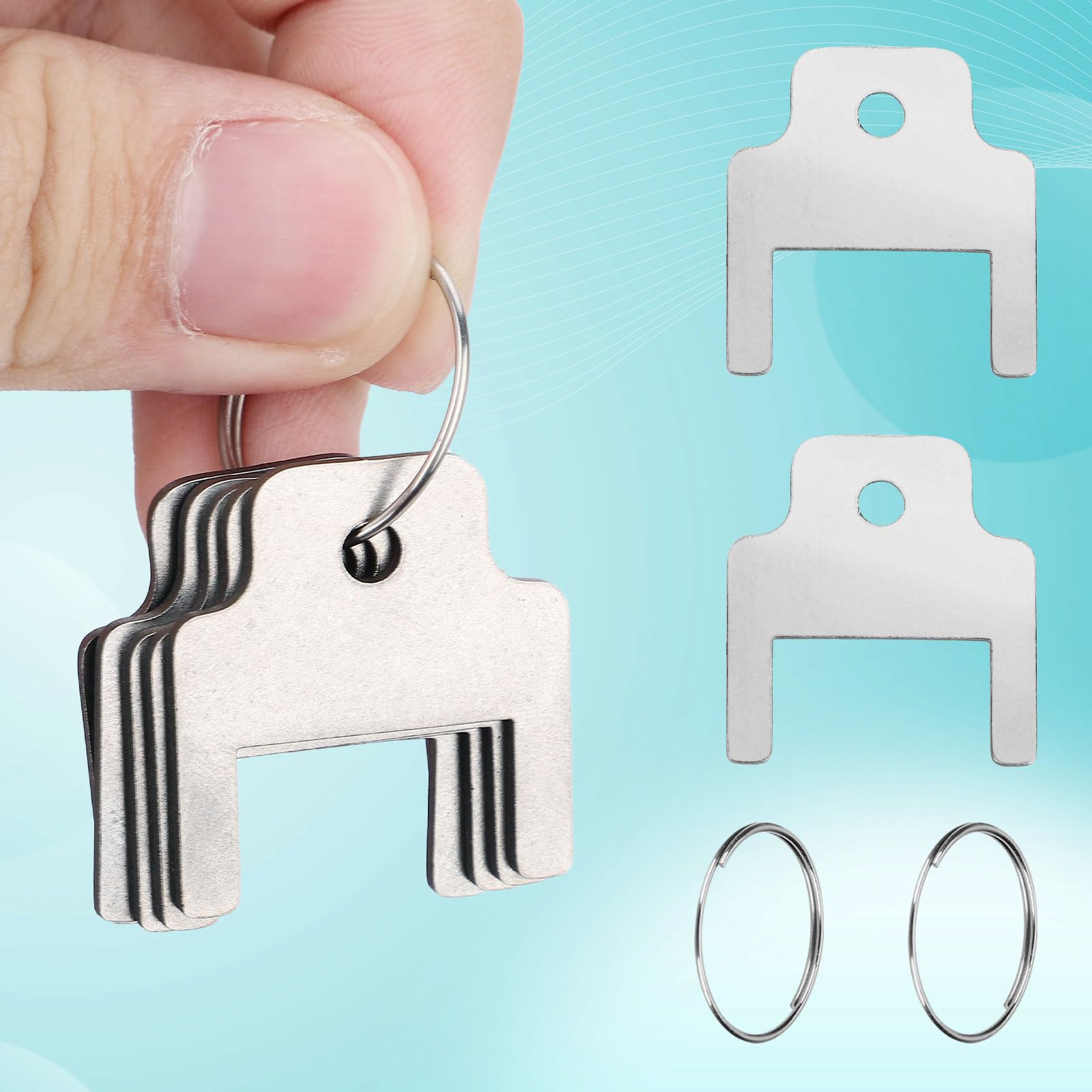 5-Pack Stainless Steel Paper Towel Dispenser Keys (770301) - Compatible with Kimberly Clark, Includes 5 Key Rings - Perfect for Commercial Restrooms, Office Bathrooms & Public Facilities
