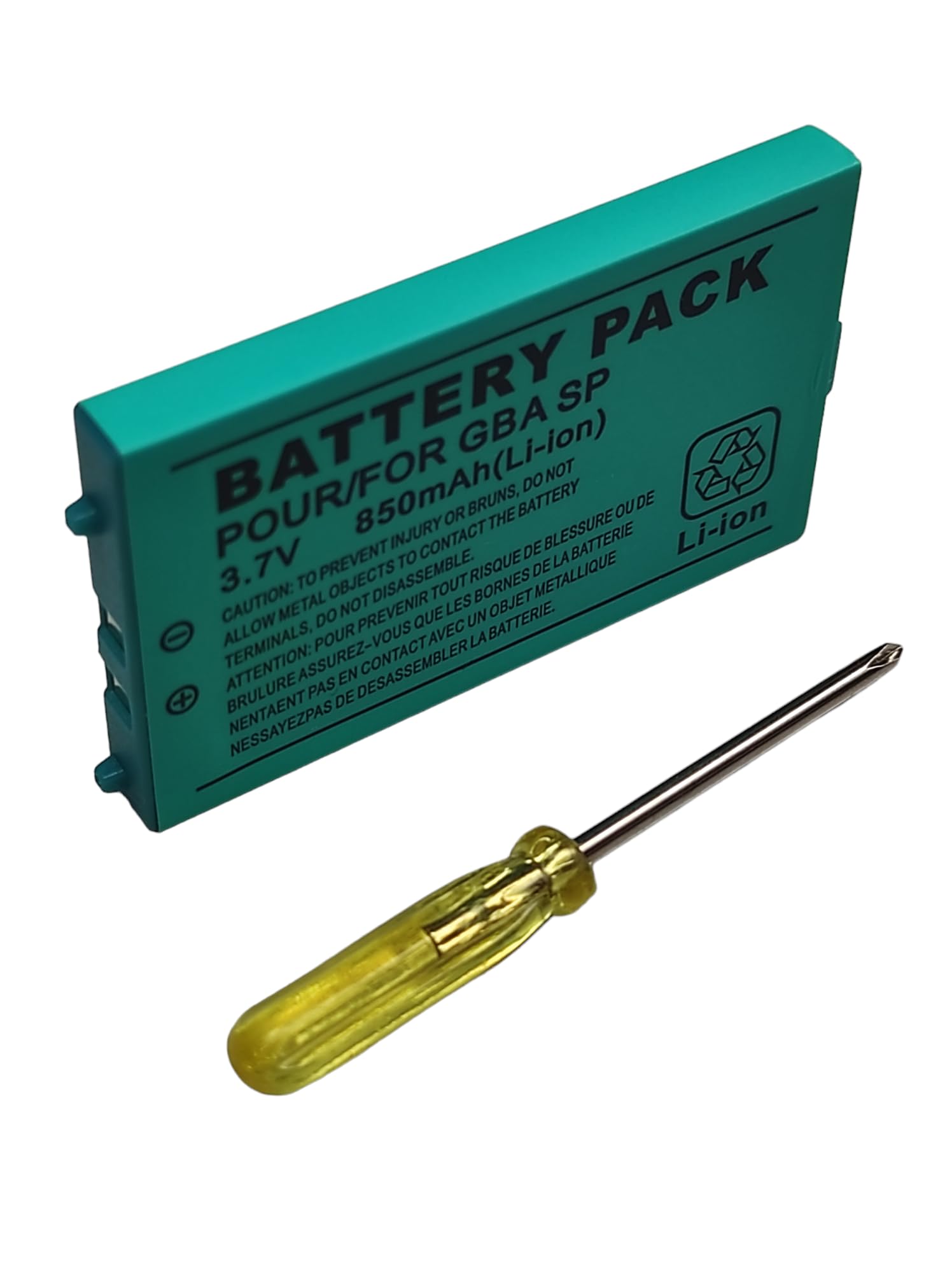 Original Nintendo Gameboy Advance GBA SP Replacement Battery 3.7V 850mAh with Screwdriver - Perfect for Gaming On The Go & Console Repair