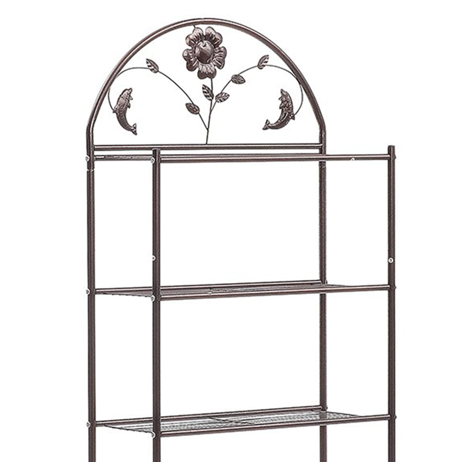 3-Tier Over The Toilet Storage Shelf - Freestanding Bathroom Organizer Rack with Anti-Tilt Design for Toilet, Laundry, Balcony & Porch | Space Saving Solution for Small Bathrooms & Apartments (Black)