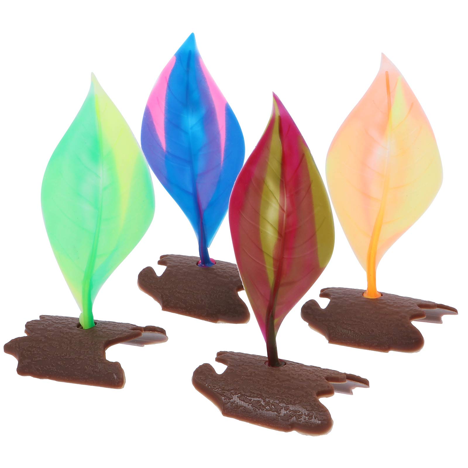 4pcs Silicone Betta Fish Leaf Hammock - Soft Resting Bed for Betta Fish, Aquarium Decor, Fish Tank Accessories - Perfect for Relaxing & Sleeping in Home or Office Aquariums