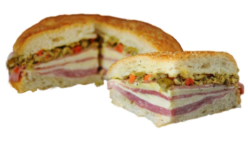 Authentic New Orleans Muffuletta Olive Salad Sandwich - Progress Grocery (8 Inch, 2 Pack) | Perfect for Picnics, Parties & Quick Lunches