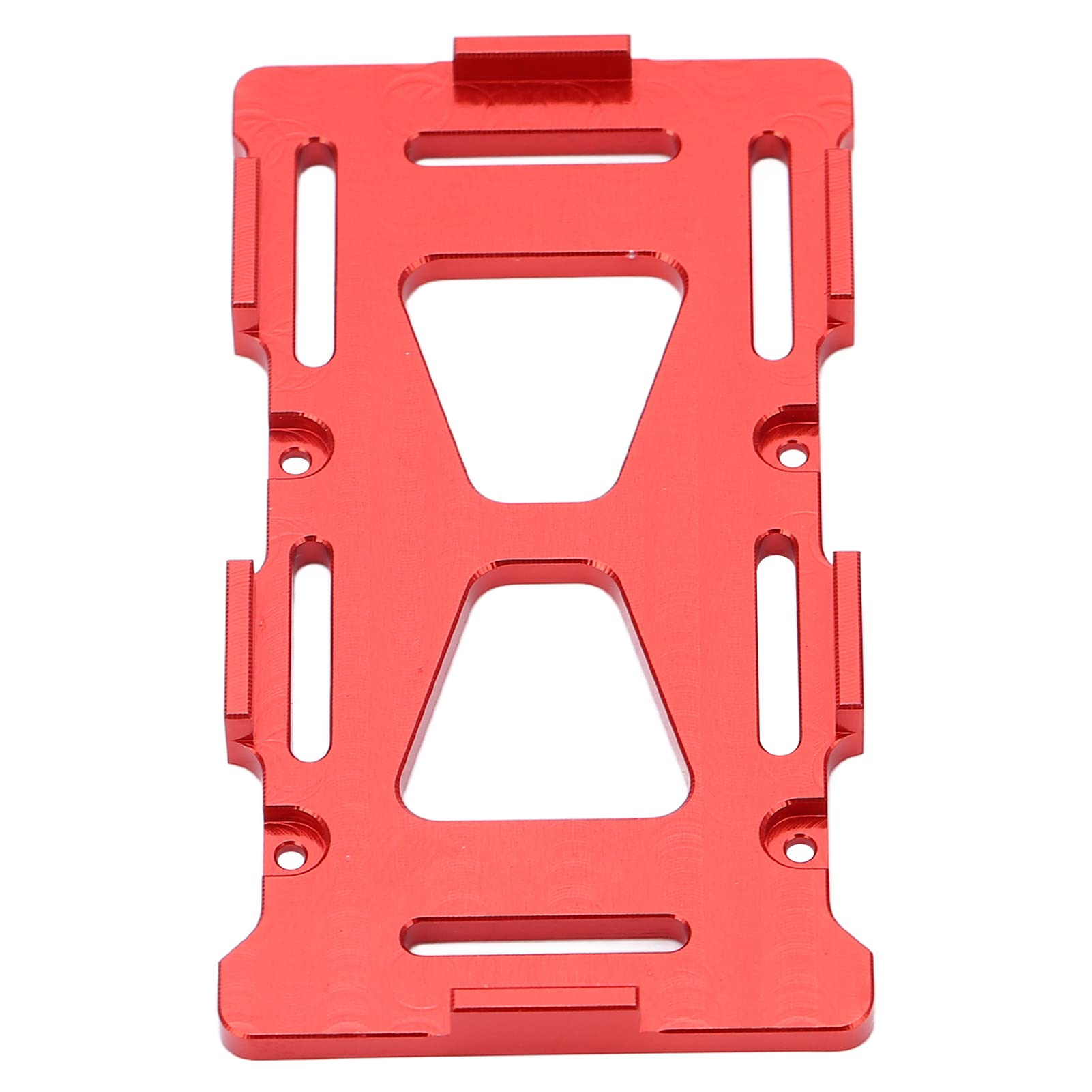 Aluminum Alloy RC Battery Bracket Mount Plate for 1/24 Scale RC Cars - Compatible with Axial SCX24 AXI90081 AXI00001 AXI00002 - Durable Replacement Part (Red) - Perfect for Off-Road Crawling and RC Car Upgrades