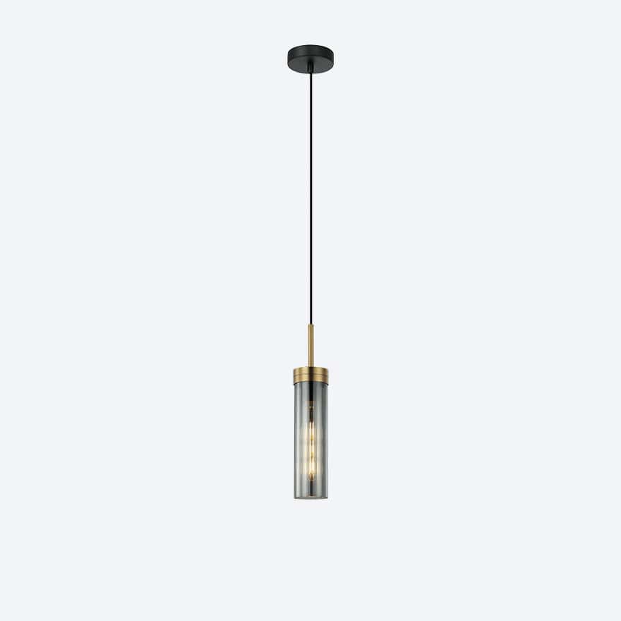 Georgia Glass Ribbed Pendant Light - Elegant Handmade Glass Ceiling Fixture for Dining Room, Kitchen Island & Bedroom Lighting