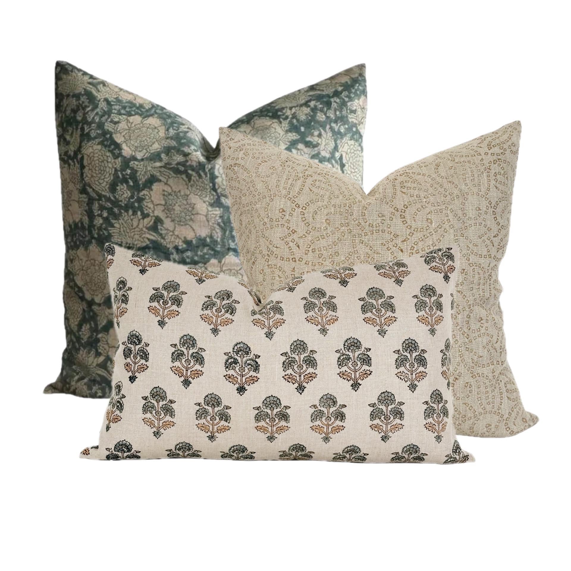 Premium Linen & Cotton Blend Decorative Throw Pillow Collection #3 - Perfect for Sofa, Bed & Home Decor