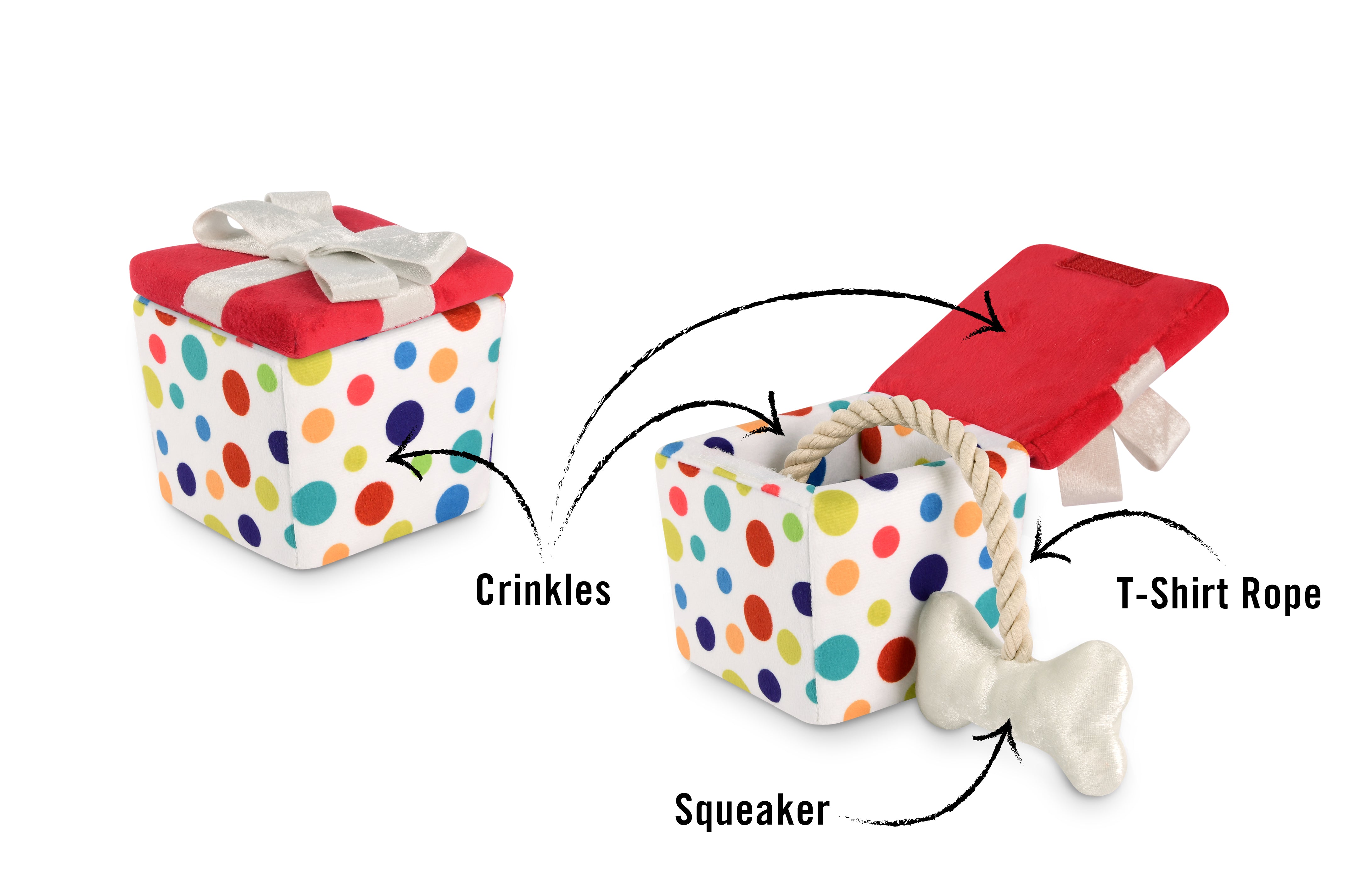 Perfect Gift for Dogs - Party Time™ Plush Dog Toy by Pet P.L.A.Y. | Soft & Durable Chew Toy for Puppies & Adult Dogs - Great for Playtime, Training & Cuddling