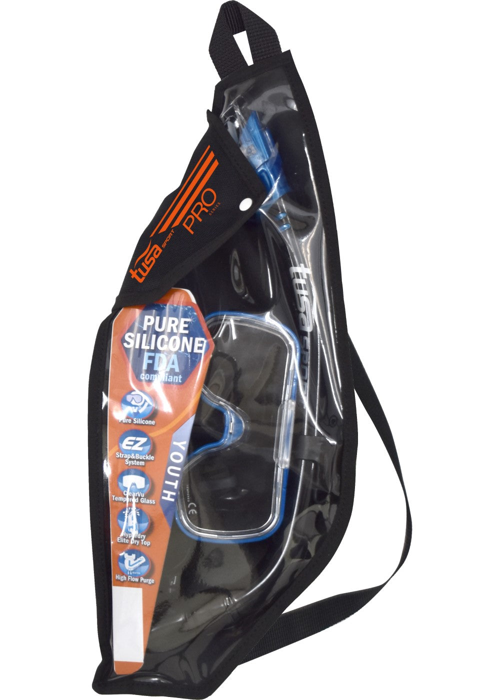 Tusa Mini Kleio Youth Snorkeling Set - Comfortable Mask & Dry Snorkel for Kids - Perfect for Pool, Beach & Ocean Swimming Adventures