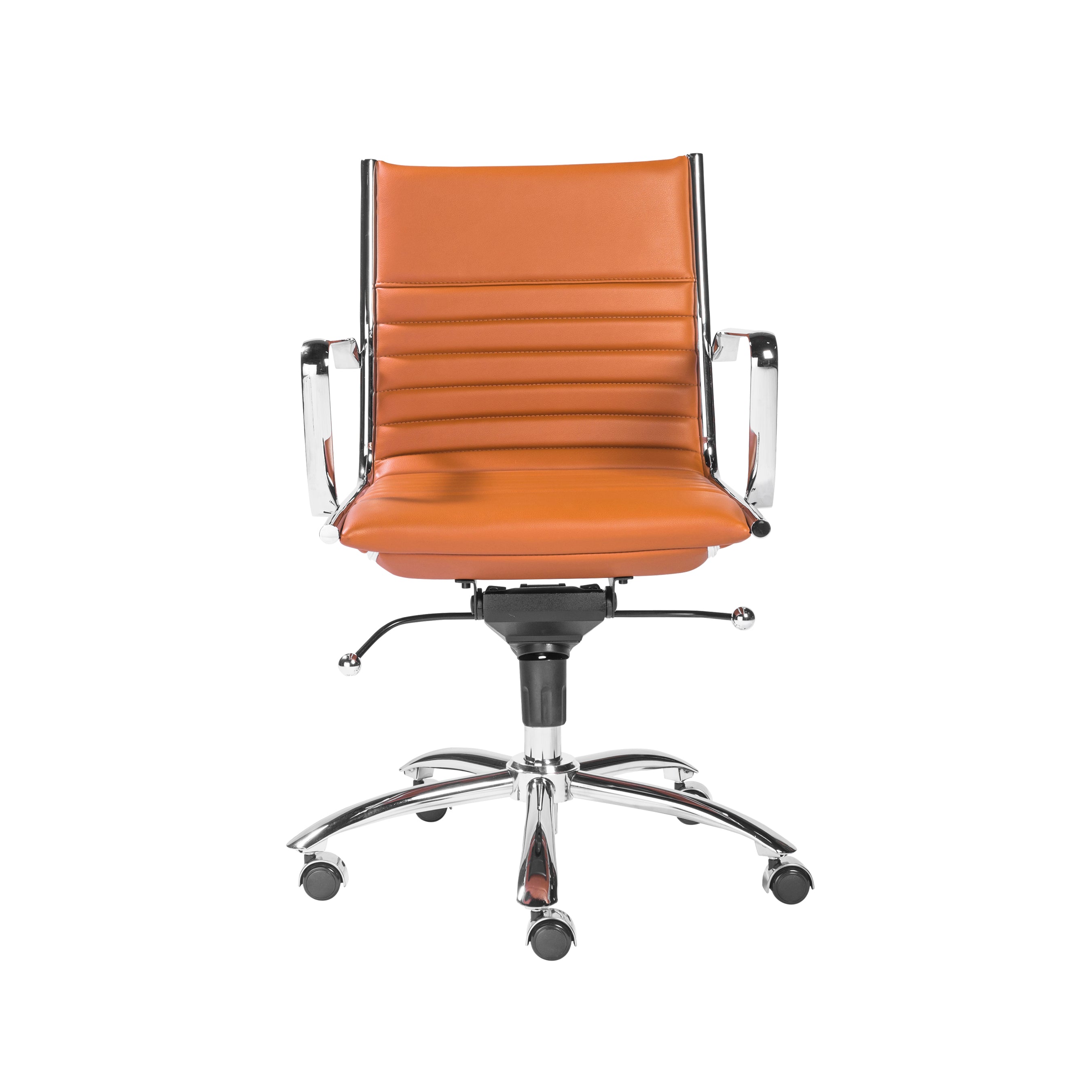 Dirk Low Back Office Chair with Chromed Steel Base - Ergonomic Mesh Desk Chair for Home & Office Workspaces - Perfect for Long Hours of Computer Work, Gaming, and Study Sessions
