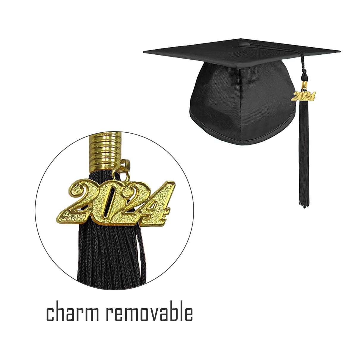 **2024 Kindergarten Graduation Cap - Shiny Preschool Graduation Hat with Adjustable Tassel Charm for Kids Graduation Ceremony - Perfect for Preschool & Kindergarten Graduation Photos & Parties**