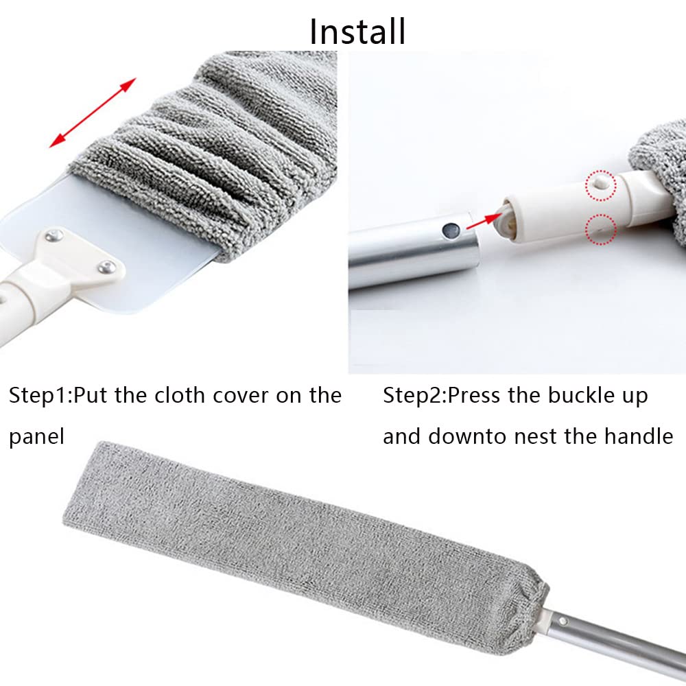 Retractable Gap Dust Cleaner - Long Handle Flexible Dust Brush for Sofa, Bedside & Floor Cleaning | Home Cleaning Tool for Hard-to-Reach Spaces | Perfect for Furniture Gaps, Car Interiors & Baseboards
