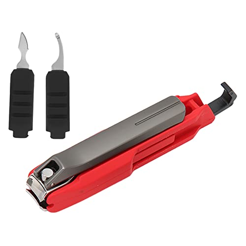 Stainless Steel Nail Clippers - Durable & Multifunctional Nail Cutter for Home & Salon Use (Red/Black) | Perfect for Manicures, Pedicures & Personal Grooming