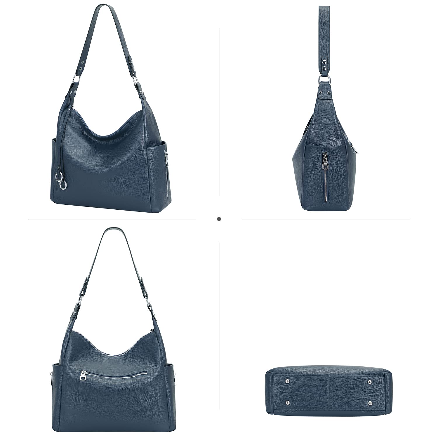Genuine Leather Hobo Bags for Women - Stylish Shoulder & Crossbody Purse - Premium Handbags for Everyday Use, Work & Travel