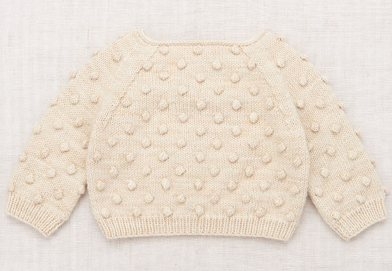 MISHA & PUFF Baby Popcorn Knit Sweater - Soft & Cozy (6-24 Months) - Perfect for Fall & Winter Outings, Family Photos, and Playdates