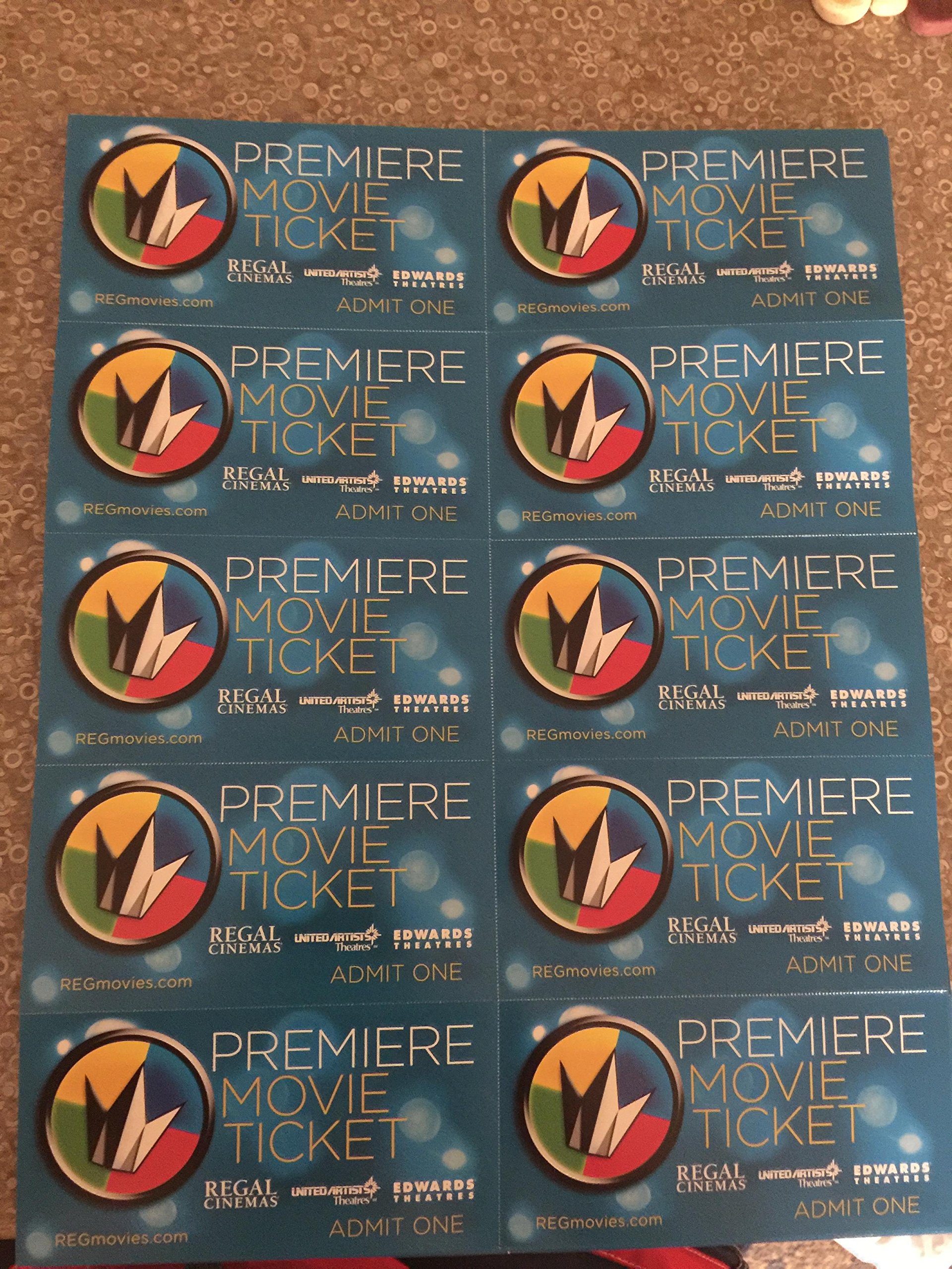 10 Regal Entertainment Group Premiere Movie Tickets - Watch Latest Blockbusters in Luxury Theaters | Perfect for Date Nights & Family Outings