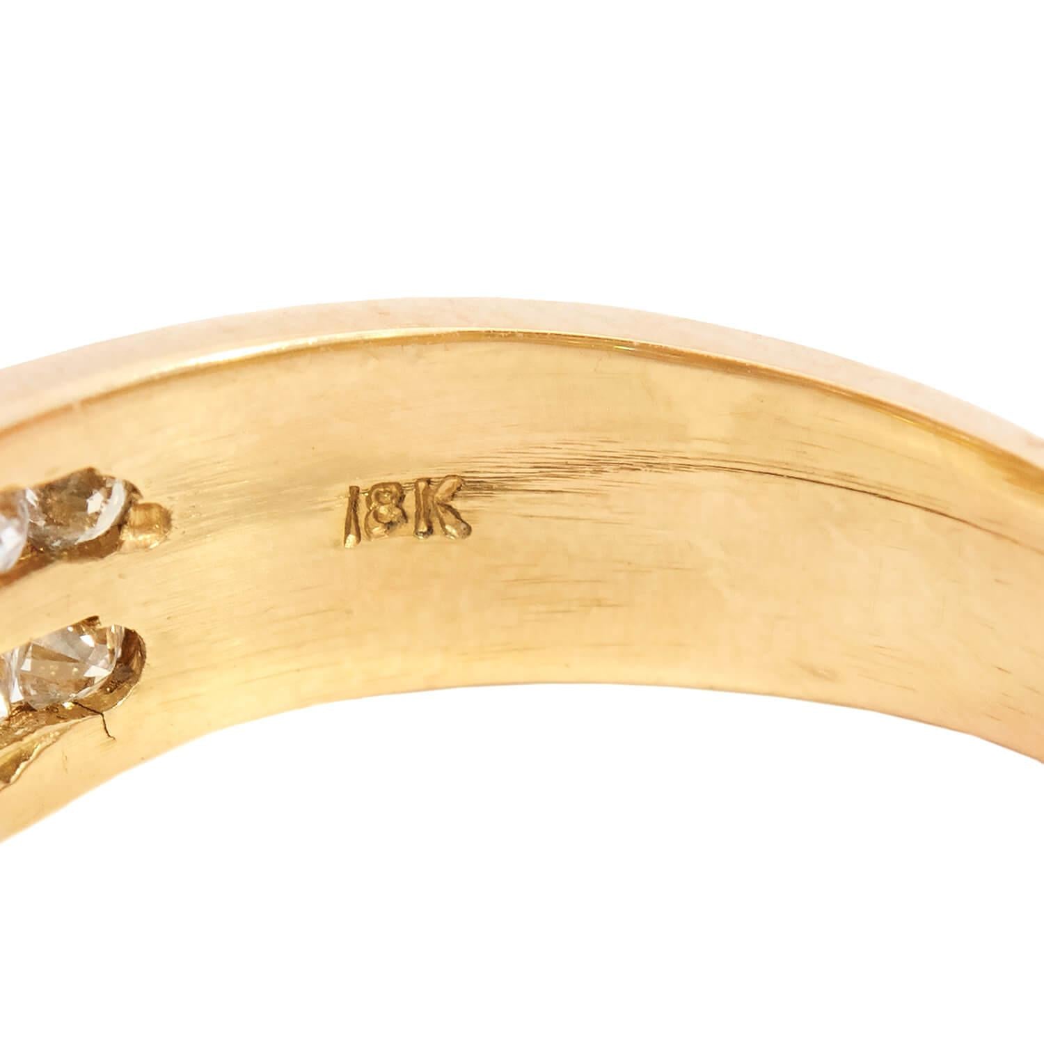 18k Gold Diamond Wedding Band for Women - Elegant Stackable Ring for Bridal, Engagement, Anniversary & Everyday Wear