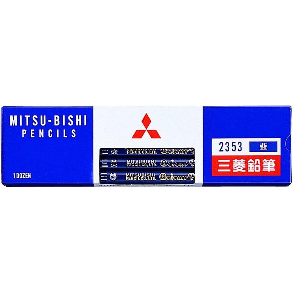 Premium Mitsubishi Colored Pencils - Set of 12 Prussian Blue Artist Pencils for Professional Drawing, Sketching & Coloring | Ideal for Artists, Students & Adult Coloring Books