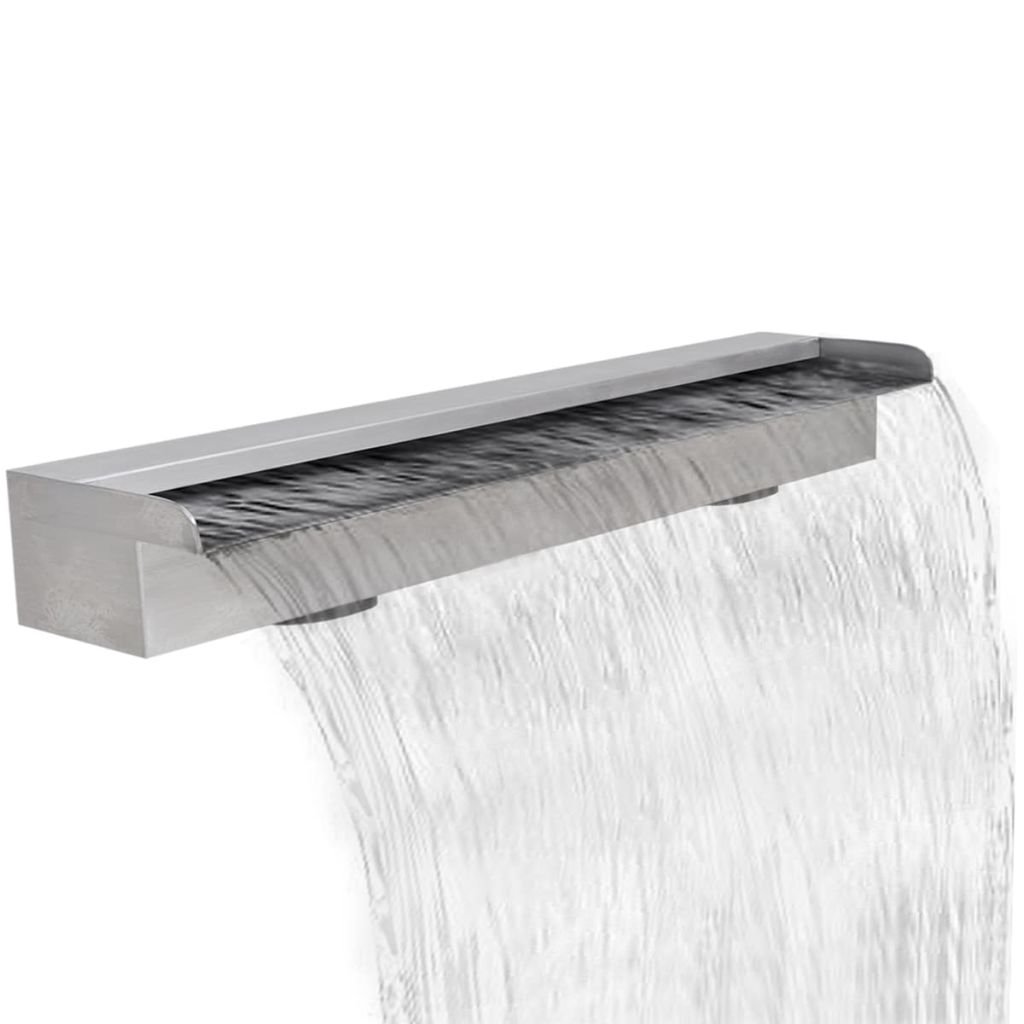 Stainless Steel Rectangular Pool Fountain - 35.4