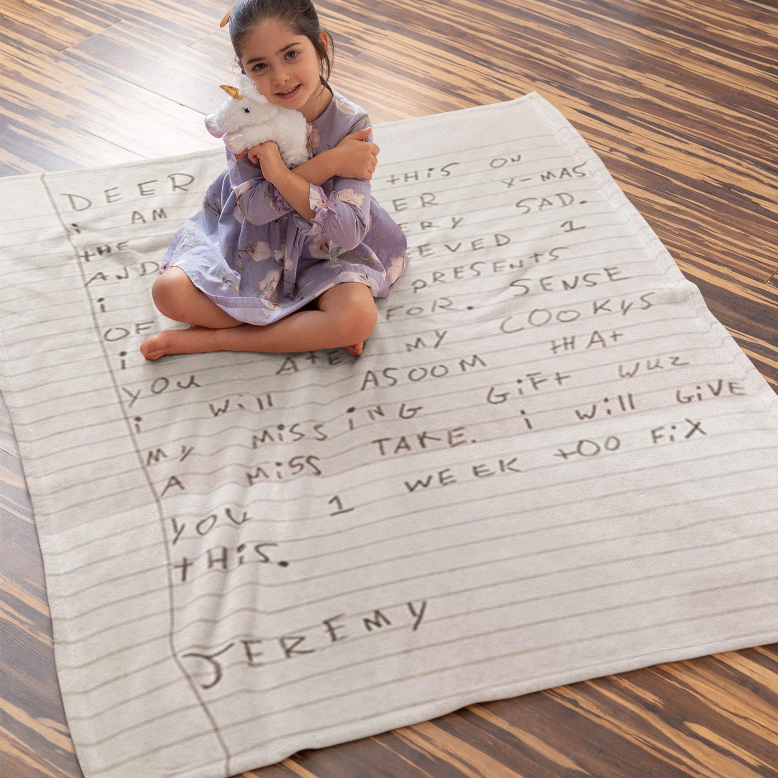 Custom Handwritten Letter Blanket - Personalized Fleece Throw Blanket 50x60 Inches - Heartfelt Gift for Daughter, Son, Husband or Wife from Mom/Dad - Perfect for Anniversaries, Birthdays & Family Keepsakes - Cozy Air Mail Design for Bedroom, Sofa & Gift Giving