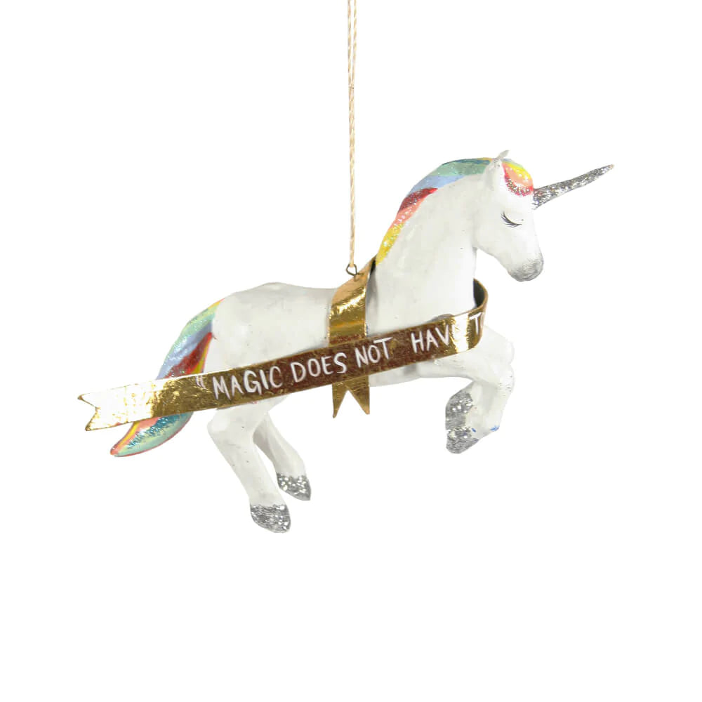 Magical Unicorn Christmas Ornament - Handmade Glittering Holiday Decor for Tree, Gift, Party & Home Decoration | Perfect for Xmas, Birthday, Baby Shower & Fairy Tale Theme Decorations