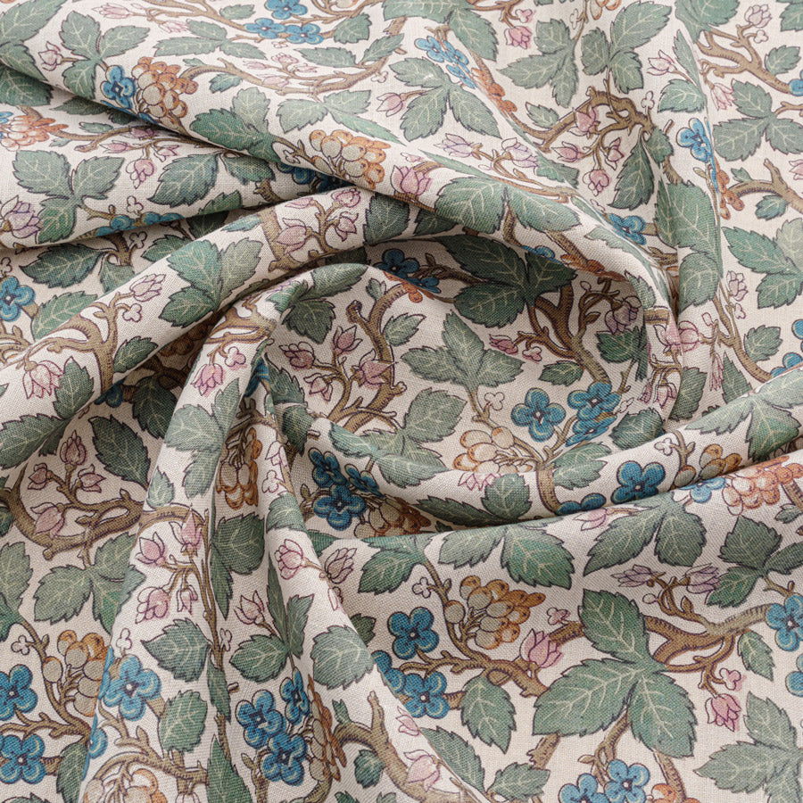 Briar Linen & Forget Me Not Blue Fabric Samples - Premium Home Decor Swatches for Upholstery, Curtains & DIY Projects