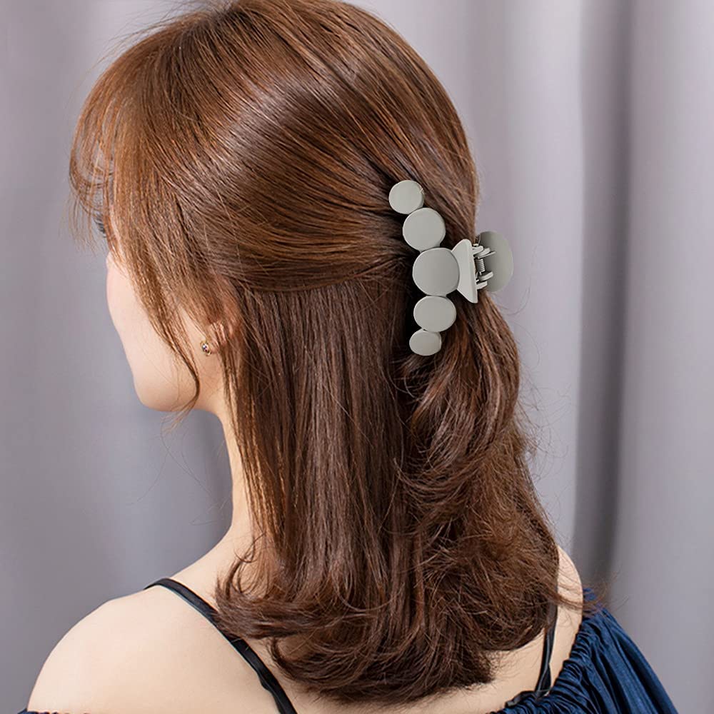 STYLEDOSE Large Non-Slip Claw Clips for Thick Hair - 5pcs Matte & Glossy Hair Clips with Strong Hold for Women, Perfect for Updos, Ponytails & Everyday Hairstyles