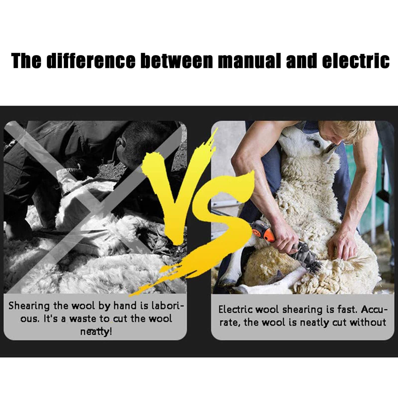 900W Electric Sheep Shears - 6-Speed Adjustable Wool Clippers for Goats, Cattle & Livestock - High Efficiency Professional Grooming Tool (110V, Red) - Perfect for Farm Shearing, Wool Harvesting & Animal Care