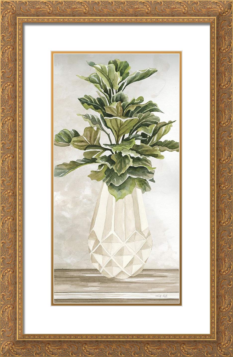 Jacobs Cindy 25x40 Large Gold Ornate Frame with Double Matted Museum Art Print - Simple Beauty II Wall Decor for Living Room, Bedroom & Office