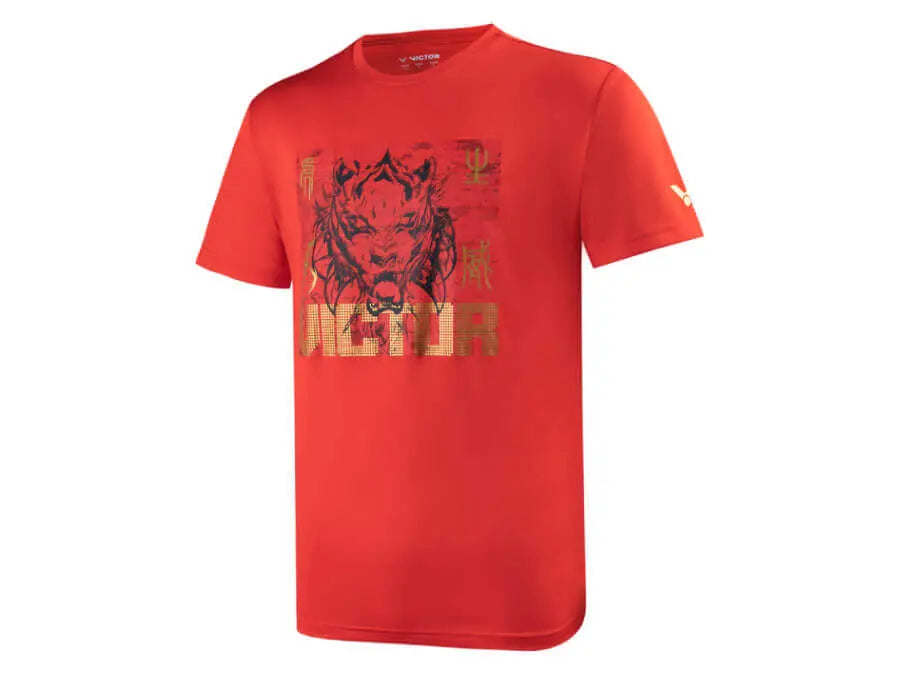 Victor T CNYT101 Men's Cotton T-Shirt - Comfortable Red Short Sleeve Tee for Casual Wear, Gym & Everyday Outfits