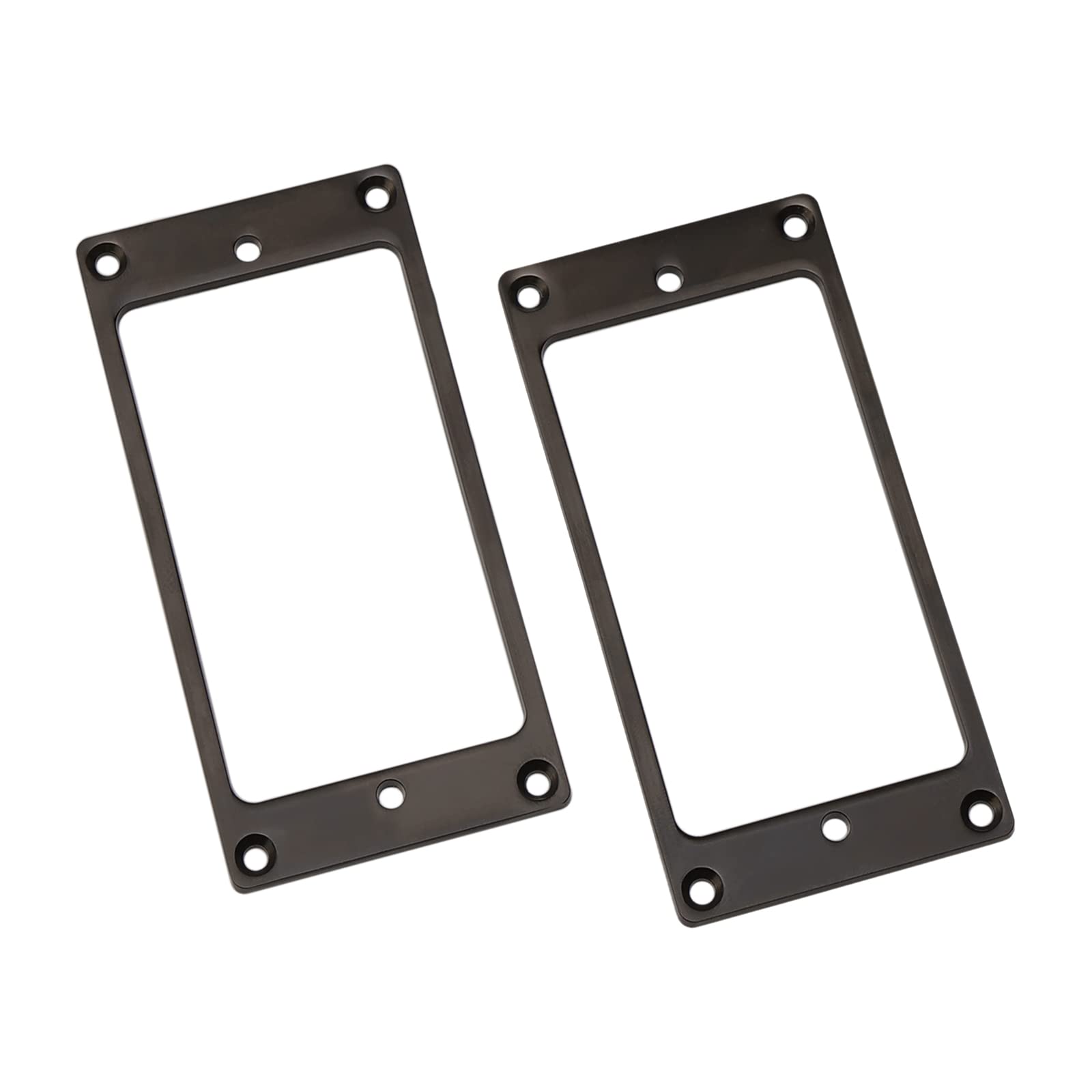 Black Metal Flat Electric Guitar Humbucker Pickup Ring - 2 Pack for Bridge Pickup | Durable Frame Mounting Ring for Enhanced Sound & Stability | Perfect for DIY Guitar Upgrades & Professional Installations
