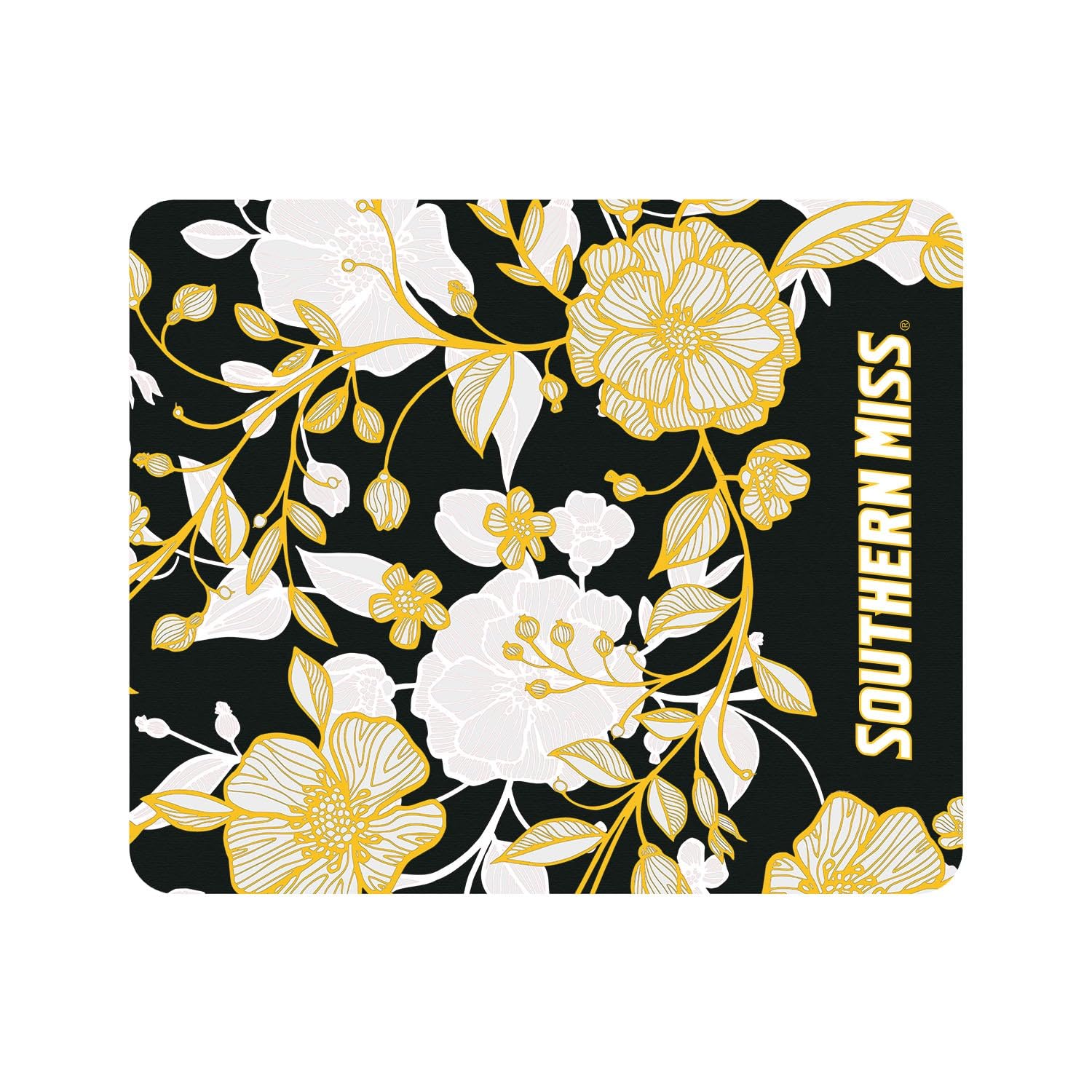 Southern Mississippi University Mouse Pad - Non-Slip Fabric Gaming & Office Desk Mat with Floral Lace Design - Perfect for Work, Gaming & Computer Use