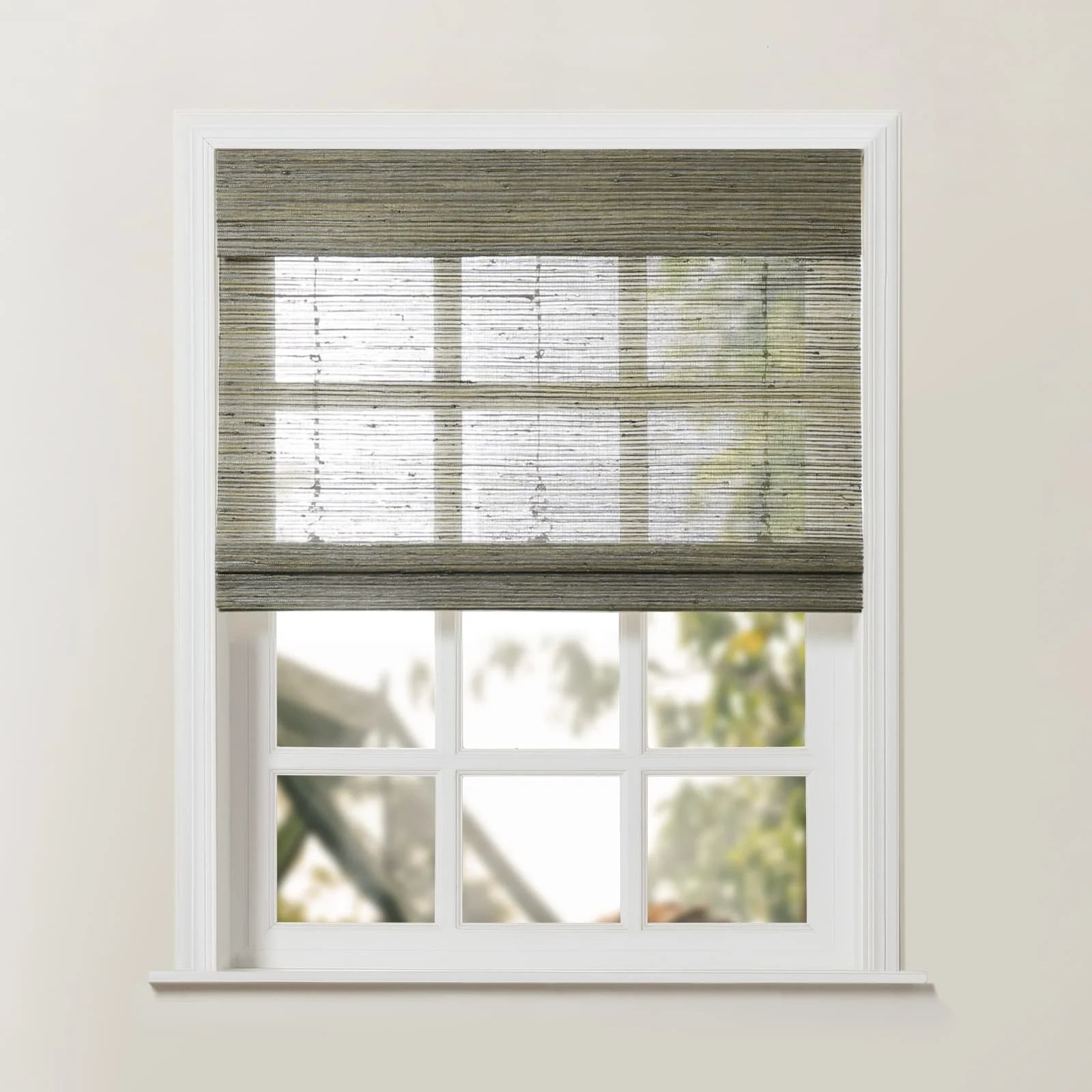 Rae Natural Ramie Jute Woven Wood Window Shades - Series D | Eco-Friendly Bamboo Blinds for Living Room, Bedroom & Office Privacy