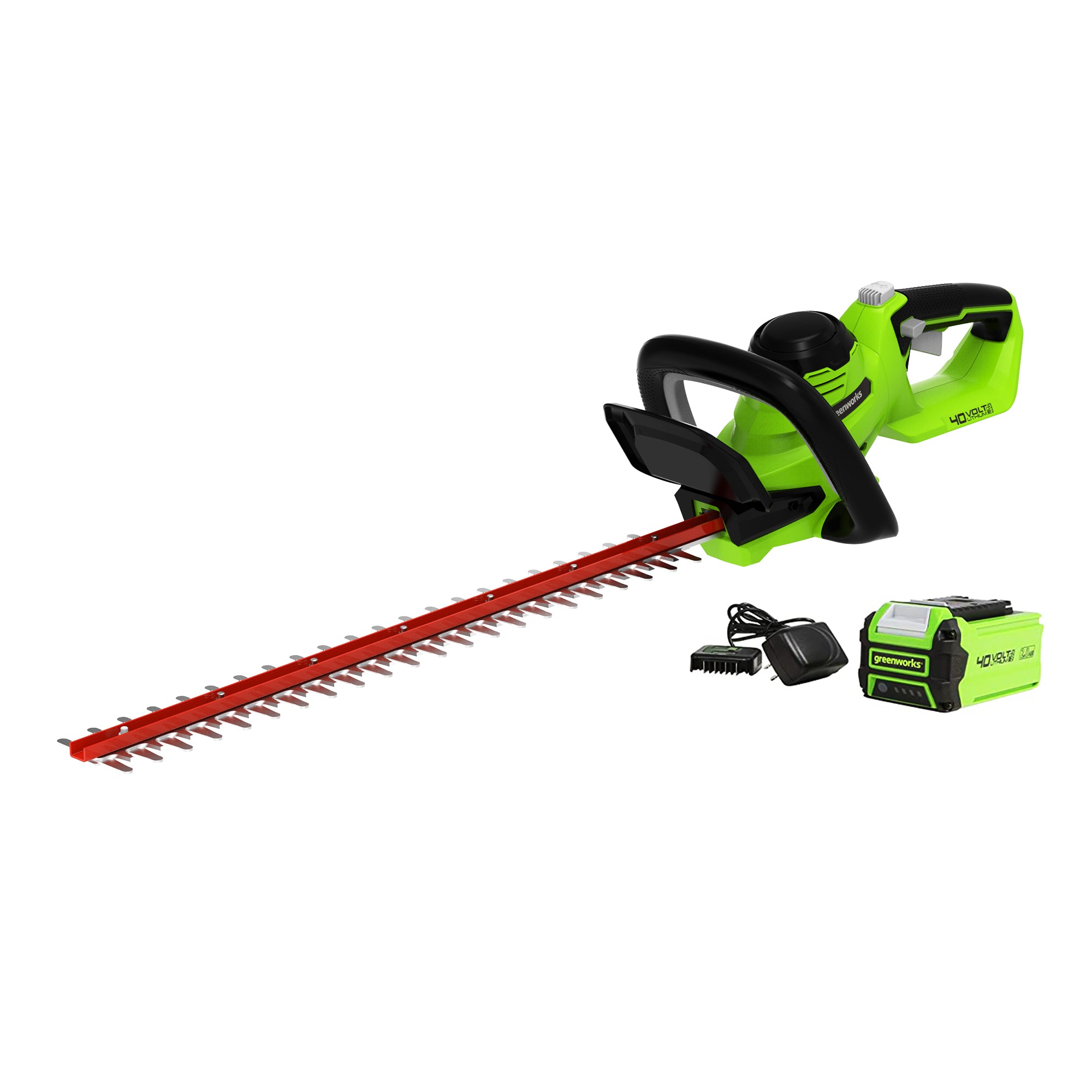 40V 24-Inch Cordless Battery Hedge Trimmer with 2.0Ah USB Battery & Fast Charger - Lightweight Electric Shrub Trimmer for Garden, Yard, and Landscaping Maintenance