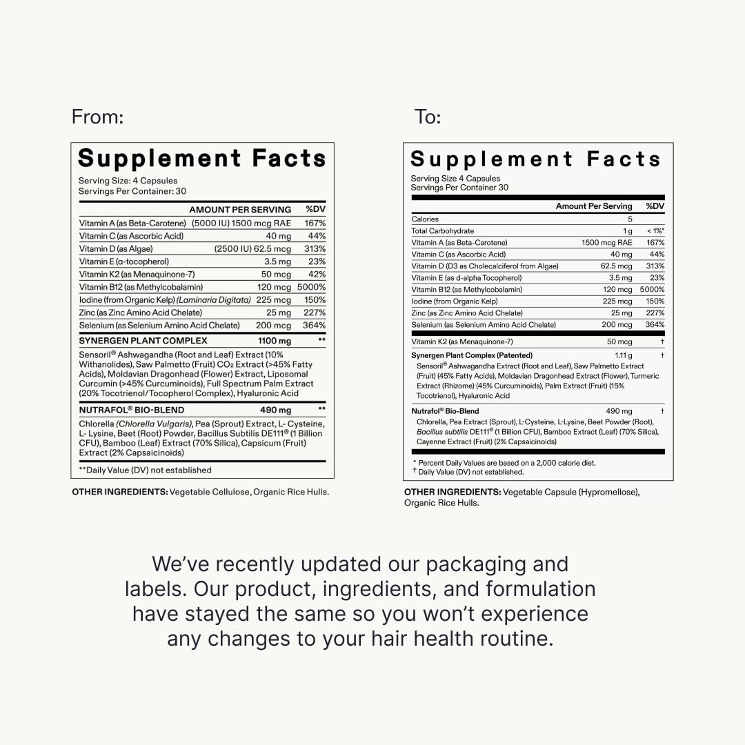 Nutrafol Women's Hair Growth Supplements for Thicker, Stronger Hair - Clinically Tested, 100% Vegan, Dermatologist Recommended (2 Month Supply) - Ideal for Women 18-44 Years Old to Boost Hair Health at Home & Work