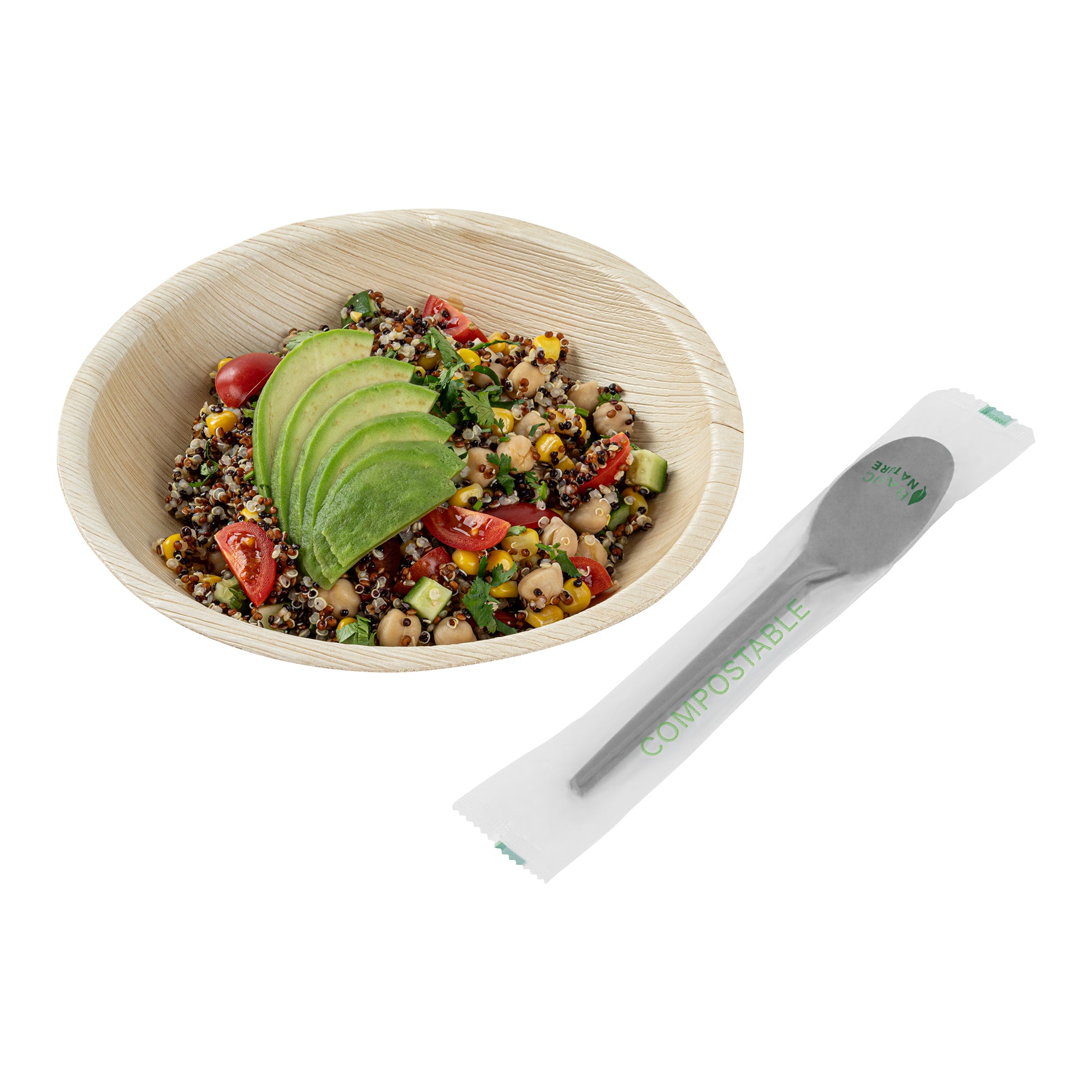 Eco-Friendly Black CPLA Plastic Spoons - Compostable, Heat Resistant (6.5