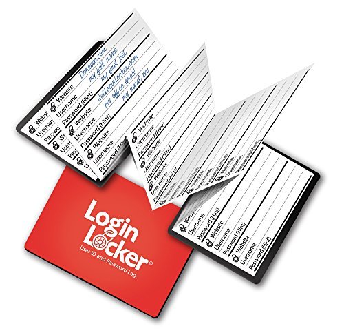 Secure Password Organizer Notebook - Red | Password Keeper for Online Accounts, WiFi, Email | Ideal for Home, Office & Travel Use