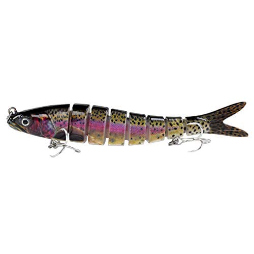 Newrys 14cm 27g Multi-Jointed Bionic Electric Fishing Lure - Lifelike Wobbler Swim Bait for Bass, Trout & Saltwater Fishing - Perfect for Freshwater Lakes, Rivers & Ocean Angling