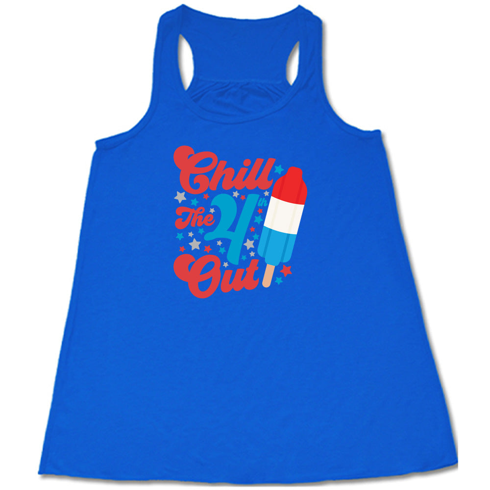Chill The 4th Out Popsicle T-Shirt - Fun Summer Graphic Tee for Independence Day & BBQ Parties