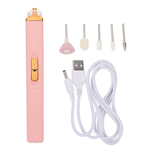 FRCOLOR Professional Electric Nail Drill Kit - Rechargeable Nail File with 6 Bits & LED Light for Manicure, Pedicure & Nail Art | Perfect for Home Salon, DIY Nail Care & Professional Use